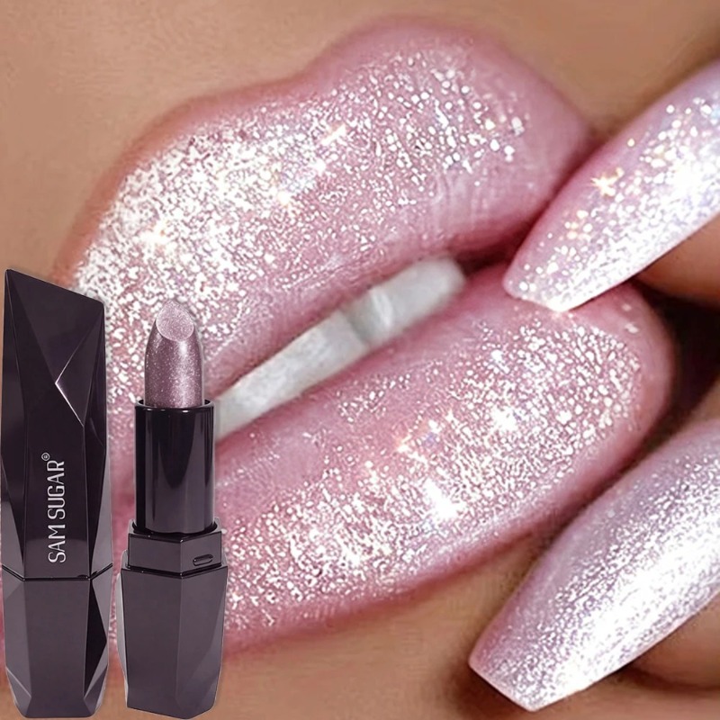 Matte Velvet Lip Tint Long Lasting - 6가지 색상의 펄센트 핑크 메탈릭 글리터